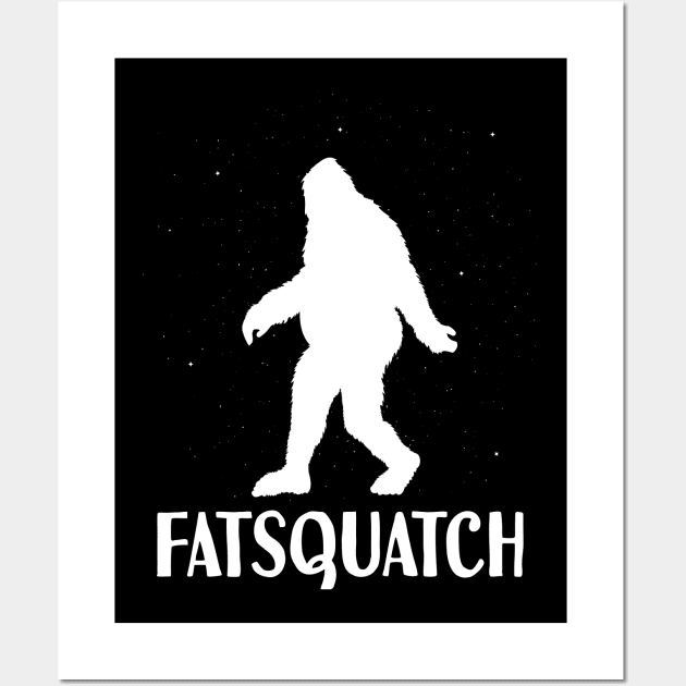 Fatsquatch Funny Sasquatch Wall Art by Tesszero